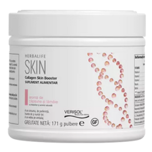 collagen skin booster supliment alimentar capsune si lamaie 171 gr